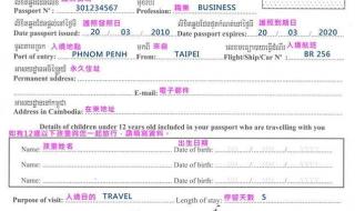 柬埔寨签证照片要求